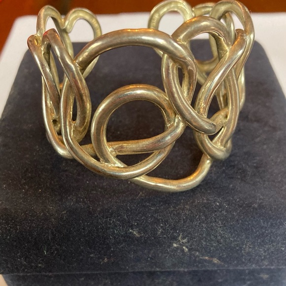 Angela Cummings Studio Interlocking Sterling Silver Cuff Bracelet for QVC 2002 - Picture 8 of 8